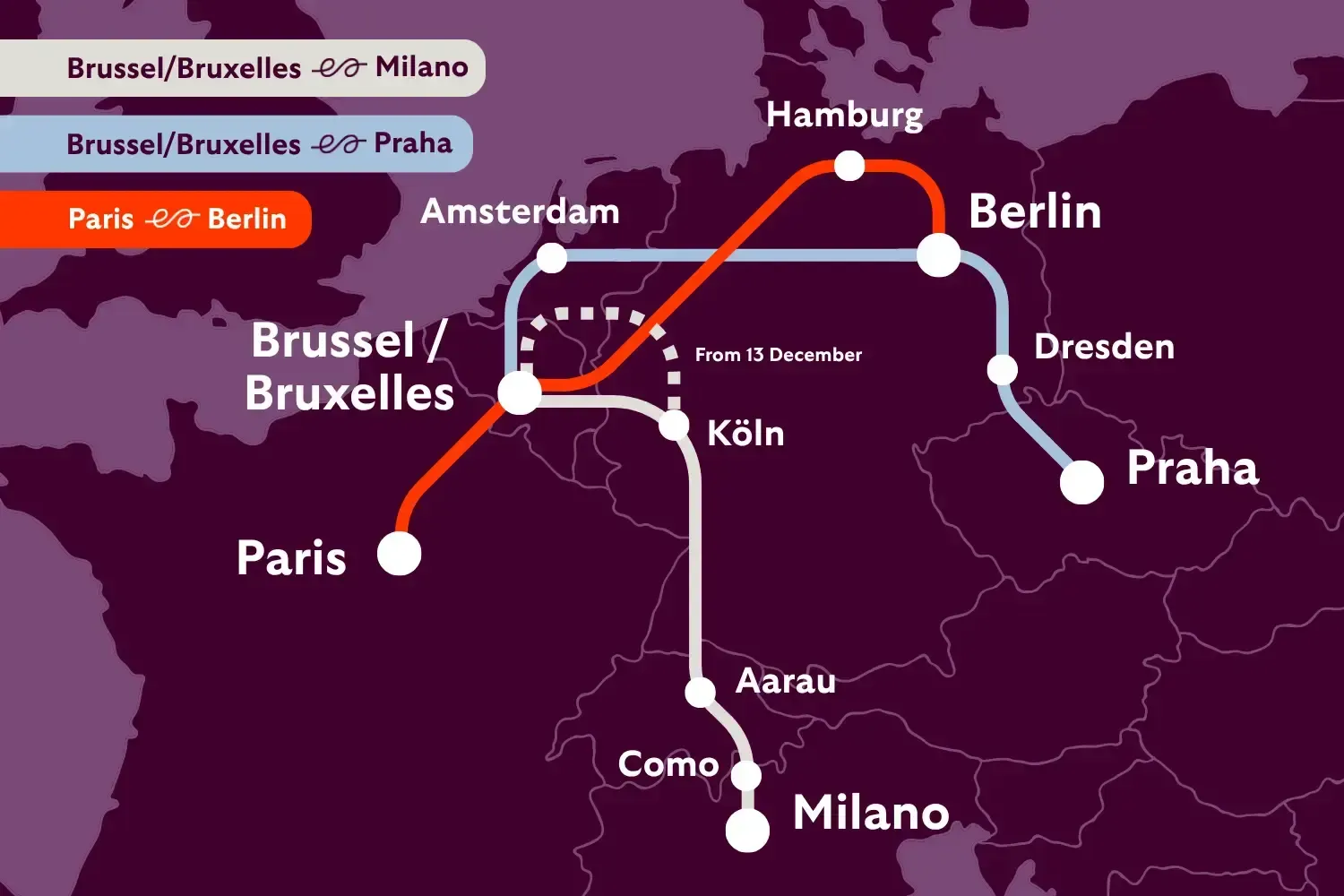 Travel to Brussels while you sleep