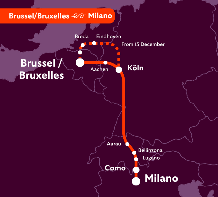 Brussels-Milan: Last-minute deals